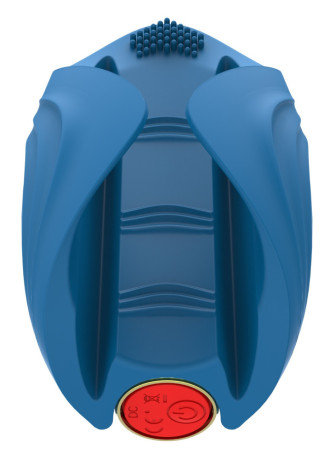 Masturbateur vibrant bleu en silicone, USB MILO - WS-NV524